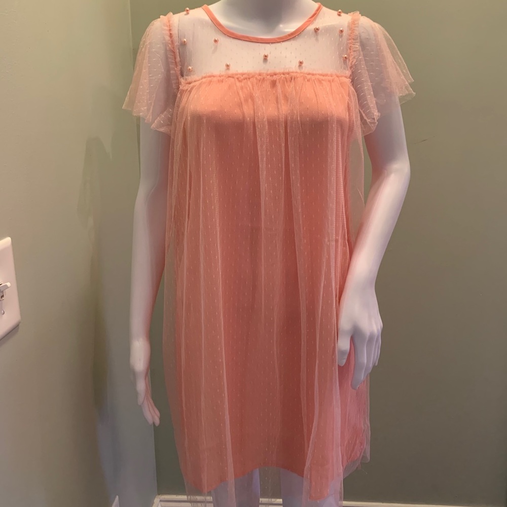 Very J Blush Babydoll Dress Size Medium